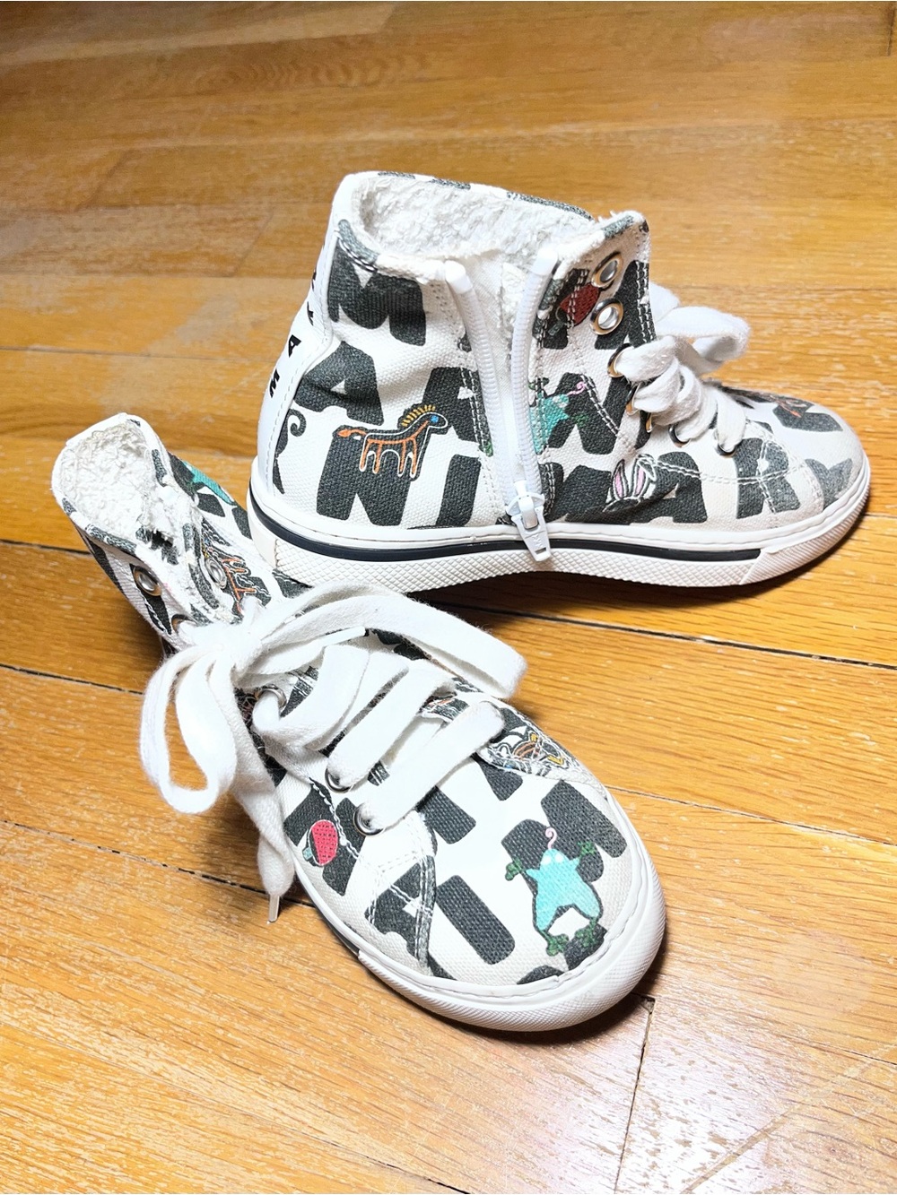 Marni Kids canvas High-Top Sneakers multicolor graphic logo pattern